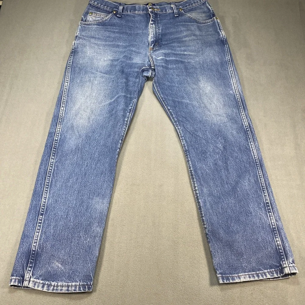 Wrangler Mens Jeans 47 MWZ Regular‎ Fit Medium Wash Blue 38x30 Workwear Cowboy